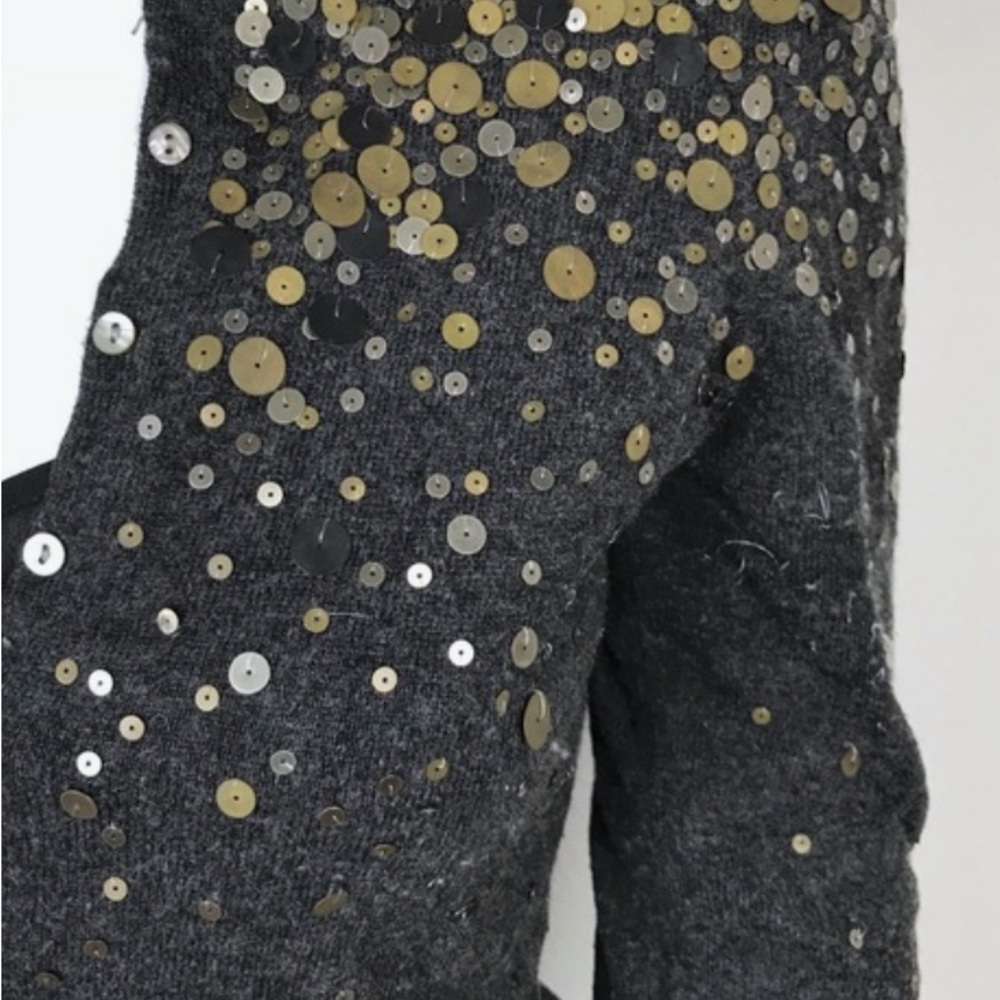 LaRok Gray Sequin Cardigan